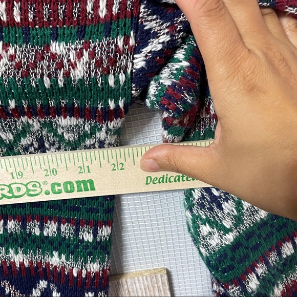 Vtg Sears Mens Store v-neck grandpa sweater Large - Picture 5 of 5